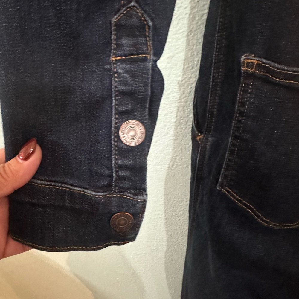 Denim River. Utility Jumpsuit in Dark Blue - Picture 14 of 15